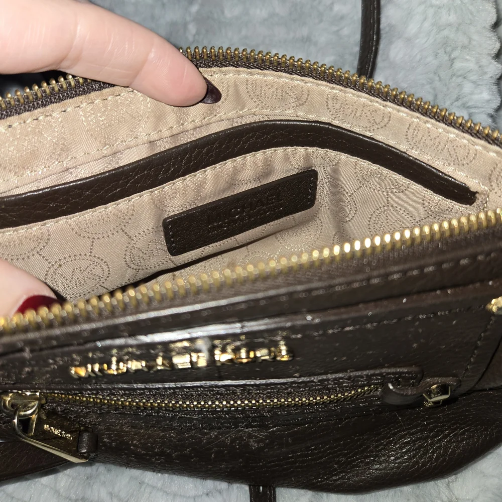 Michael Kors Dark Brown Leather Crossbody Bag - Picture 6 of 9